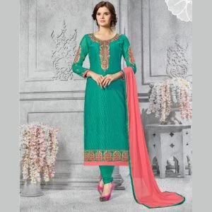 Georgette synthetic suits(Green colour)