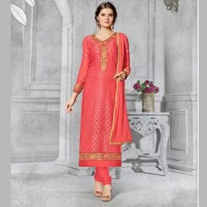 Georgette synthetic suits(Dark Pink colour)