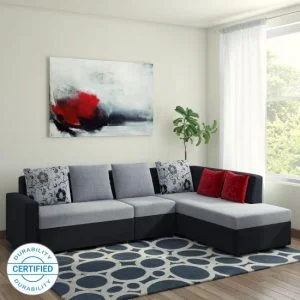lounger sofa set in Grey and Black Colour