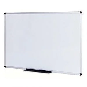 White Board With Alloy Aluminium Frame And Hooks Size : 6' x 4' feet 18mm thick.