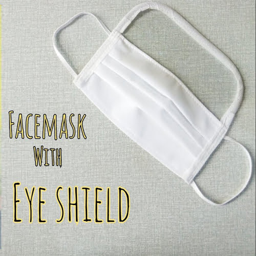 Face mask with eye shield 1 Face mask with eye shield 1